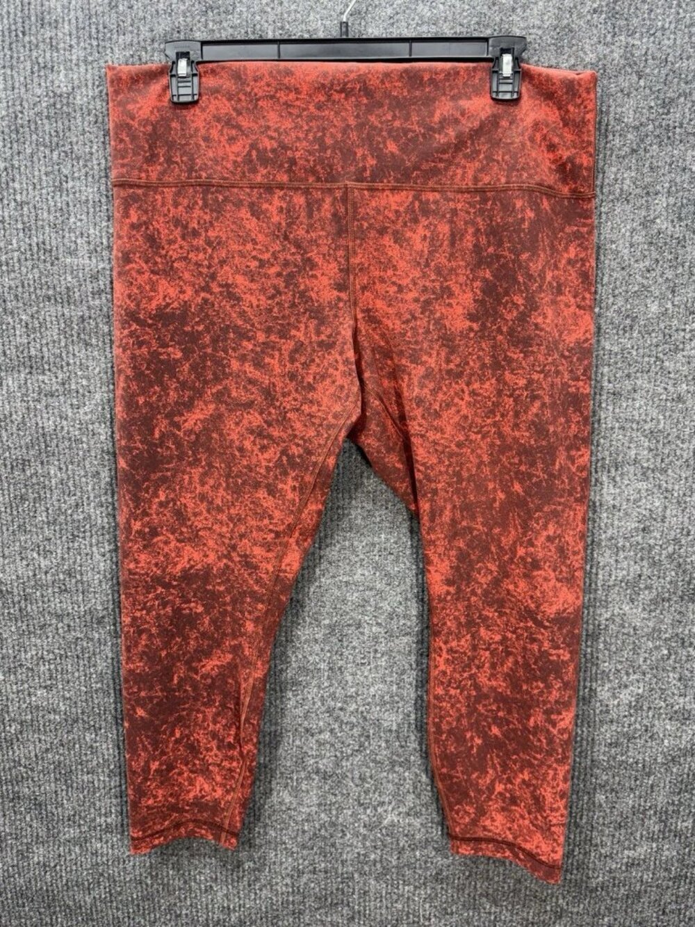 Lululemon Wunder Under Train Leggings Women’s 20 Red Black High Rise Everlux 25”